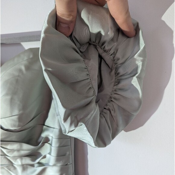 AW. Bridal Sage Green Dey Maxi Bridesmaid Dress Size 4 - Picture 6 of 11